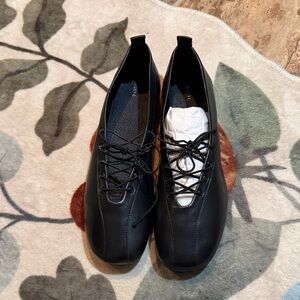 Maeve Black Lace-Up Flats